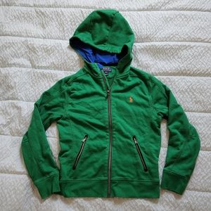 Polo Ralph Lauren kids green hoodie M(10-12)